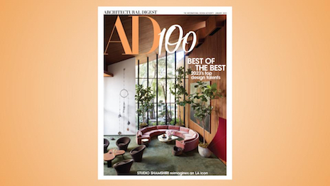 Screenshot of Architectural Digest's AD100 Jan 2023 Issue's Cover