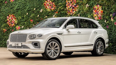The Bentley Bentayga SUV accounted for 41 percent of vehicles sales for the automaker's third-quarter 2022. Seen here is the new Bentley Bentayga Odyssean Edition. Image credit: Bentley Motors