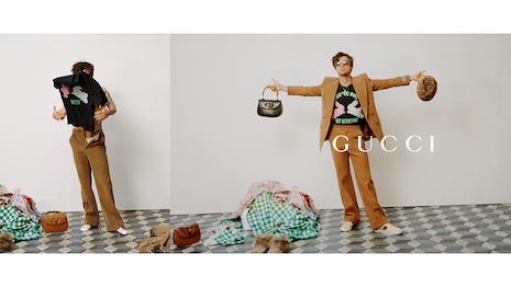 Photo of Harry Styles in latest Gucci capsule campaign