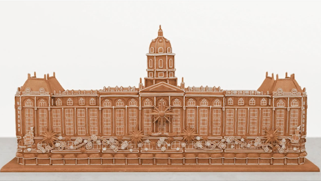 The Harrods department store rendered in a gingerbread biscuit (cookie) as part of the promo for the Dior holiday collaboration. Image credit: Dior, Harrods
