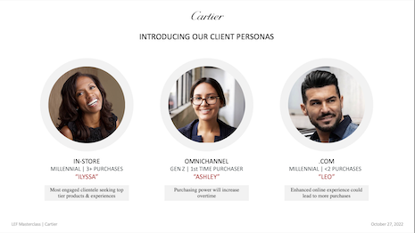 The Columbia MBA LEF class proposed three client personas for Cartier. Image credit: Cartier, Luxury Education Foundation