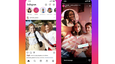 Instagram competes with BeReal with new feature, Candid. Image credit: Meta