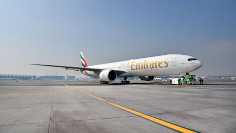 This Emirates flight will serve as a blueprint for future demonstrations using 100 percent SAF. Image credit: Emirates