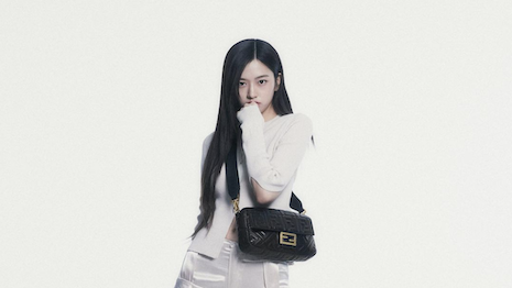 An Yu-Jin sports a Fendi Peekaboo handbag in the brand's announcement of the partnership. Image credit: Fendi