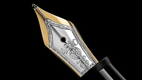 Montblanc's nib, dipped twice over in gold, has undergone several innovative changes over the last century, while maintaining its iconic shape. Image credit: Montblanc