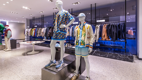 The newly renovated menswear space at the Saks Fifth Avenue New York flagship store features 19 shop-in-shops from key menswear designers. Image credit: Luis Guillén for Saks