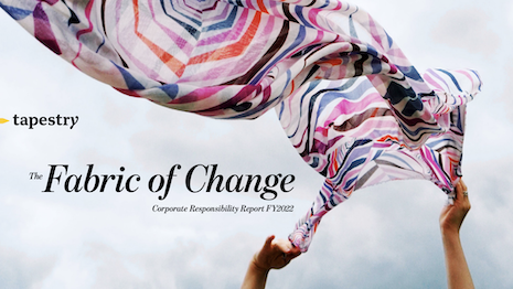 The new report from Tapestry, Inc. outlines the new focus areas of the company's sustainability initiatives. Image credit: Tapestry, Inc.