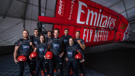 The Great Britain SailGP team will officially sail under Emirates sponsorship beginning on Feb. 18. Image credit: Emirates