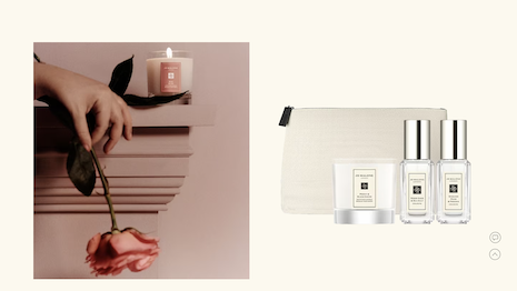 Offerings from Jo Malone London, which is currently focused on its catalogue's rose-based scents. Image credit: Jo Malone London