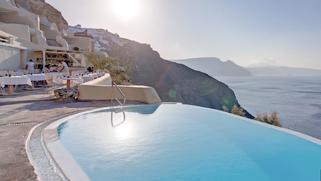 The Mystique in Santorini, Greece is one of Marriott International's worldwide Luxury Collection locations. Image credit: Marriott International