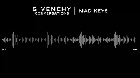 In light of the house's Gentleman Society fragrance launch, a new podcast is born -- French fashion journalist Pam Boy hosts “Givenchy Conversations.” Image credit: Givenchy