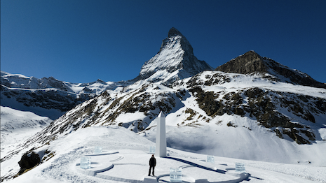Mr. Arsham's ephemeral installation was erected at the base of Switzerland's Matterhorn Mountain, one of the tallest peaks in Europe. Image credit: Hublot SA