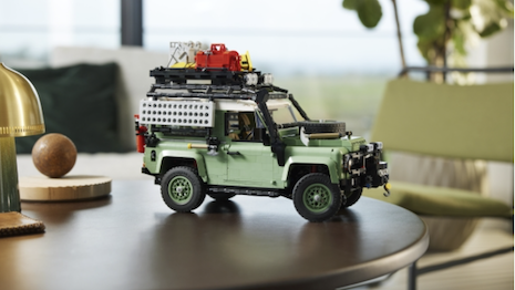 Lego's 12-inch Classic Land Rover Defender 90 lets users choose between an everyday version of the vehicle and one more prepared to go off the beaten path. Image credit: Land Rover