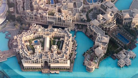 Aerial view of Souk Al Bahar, Dubai. Image credit: Unsplash