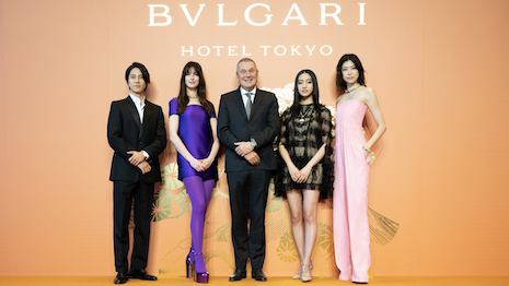 Bulgari welcomed international celebrities and ambassadors to launch the premiere Tokyo opening. Image credit: Bulgari