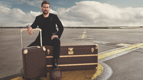 The heritage brand is taking off with Mr. Messi in the latest Horizons campaign. Image courtesy of Louis Vuitton