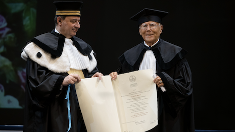 During Mr. Armani’s degree ceremony, his global success was applauded, his strong work ethic and his company’s reputation for high quality highlighted by multiple speakers. Image credit: Giorgio Armani
