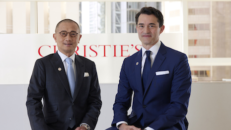 Christie's incoming Asia chairman Kevin Ching is pictured with Christie's Asia Pacific president Francis Belin. Image credit: Christie's