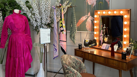 At the Chelsea Flower Show in London, vintage items honoring the flowers and film theme were displayed at a local Belmond hotel. Image credit: LVMH