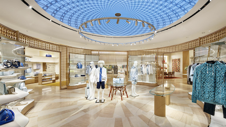 The maison has unveiled a design-forward space at Wynn, inspired by local influences. Image courtesy of Louis Vuitton