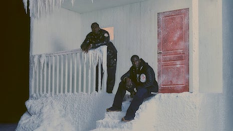 Rap group Clipse fronts the campaign with an icy theme. Image credit: Moncler
