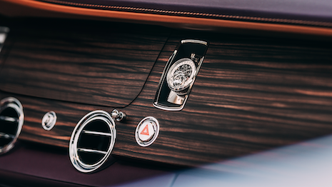 The timepiece slots easily into the Rolls-Royce Amethyst Droptail's dashboard. Image credit: Vacheron Constantin