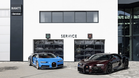 The aftercare facility is one of the brand's Service Partner of Excellence sites, and is the only one in the United Kingdom. Image credit: Bugatti