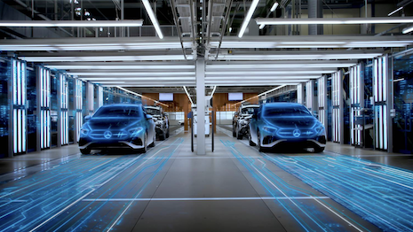 Now, electric vehicles can be manufactured in the same line as other models, bringing a greener future a little closer. Image credit: Mercedes-Benz