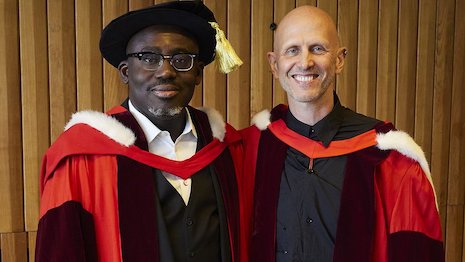 Mr. Enninful received his degree Thursday, with Mr. Griffiths set to gain possession of his next week. Image credit: Shaun James Cox for the Royal College of Art