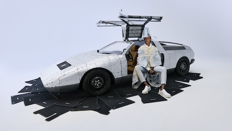 Models pose with the "C111" piece throughout the campaign. Image credit: Mercedes-Benz