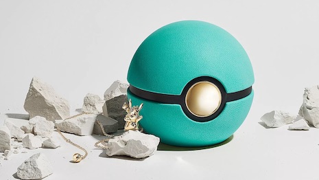 The nine jewelry designs span pendants and necklaces, each showing off a range of six classic Pokémon beings. Image courtesy of Tiffany & Co.