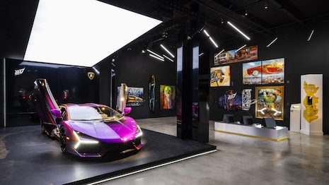 The exhibition placed a spotlight on the past, present and future of the automaker. Image credit: Lamborghini