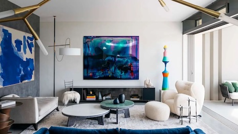 Abstract designs and blue hues are on the rise. Image credit: 1stDibs/Felix Forest