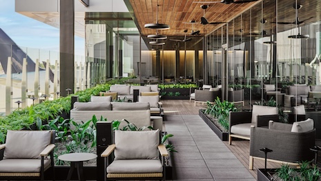 The outdoor terraces are equipped to remain open year-round. Image credit: American Express