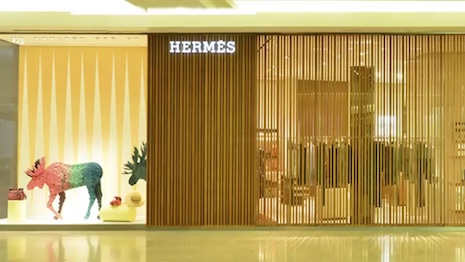 The Malaysian store’s facade is made of weaved bamboo and cane. Image credit: Hermès