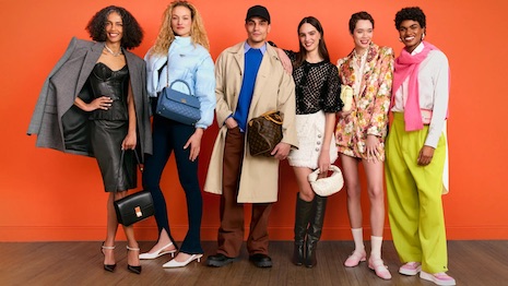 In the advertisement, the models shown pronounce the company’s name and get dressed. Image courtesy of Vestiaire Collective