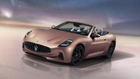 The new car is the third in the brand's EV line. Image courtesy of Maserati