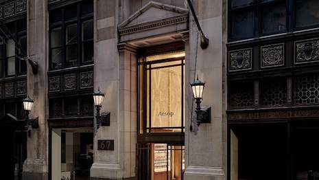 A new shop sits within what used to be the office of the Munson Steamship Line in the 1920s. Image credit: Aesop/Sean Davidson