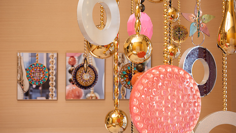 Brazilian artist Beatriz Milhazes hand-selected each stone in the artwork over a two-year-long process with Cartier. Image courtesy of Cartier/Daniel Salemi