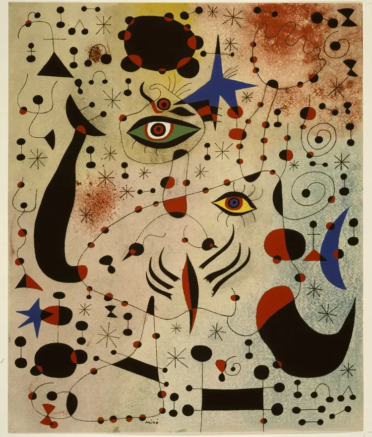 Artist Joan Miró’s “Ciphers and Constellations, in Love with a Woman,” 1941. Image credit: Puig